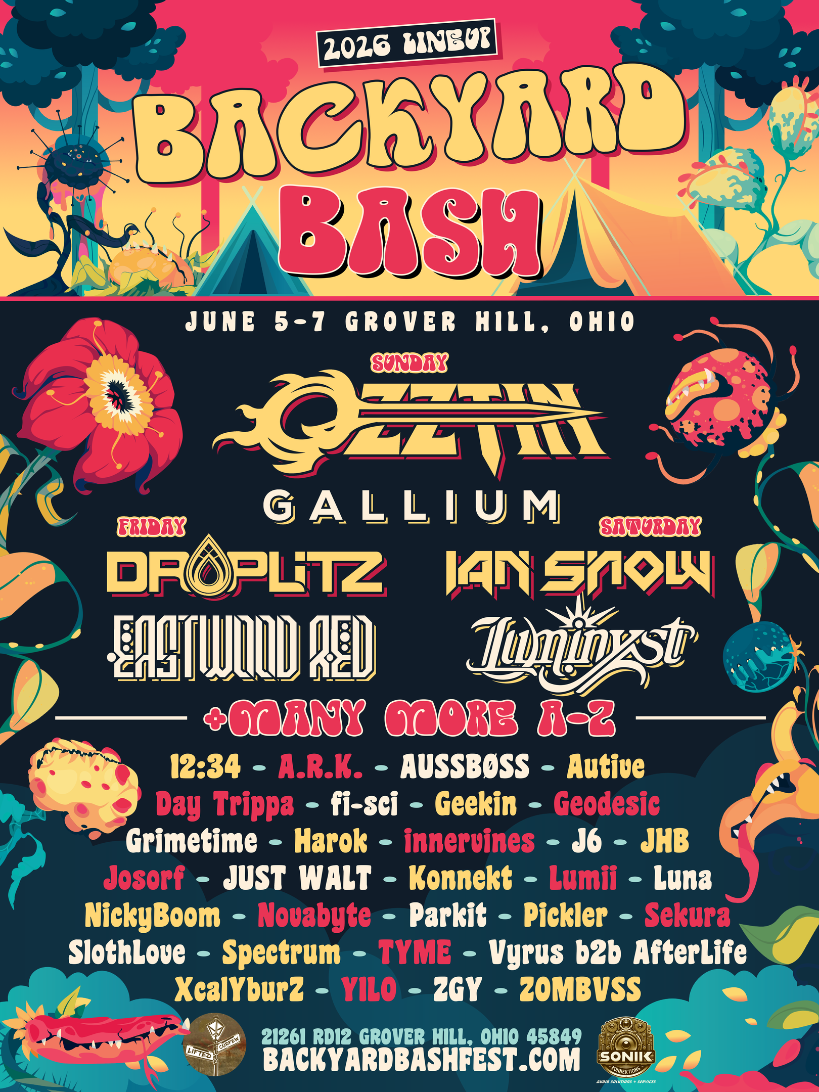 Backyard Bash 2026 lineup flyer